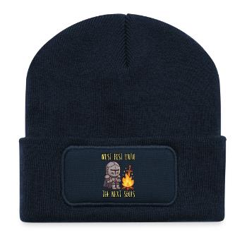 MUSS SICH AUSRUHEN, BIS DIE NÄCHSTEN SEELEN KOMMEN - Gamer Humor - Recycelte Patch Beanie - French Navy - Vorne