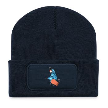 Snowboarder - Recycelte Patch Beanie - French Navy - Vorne