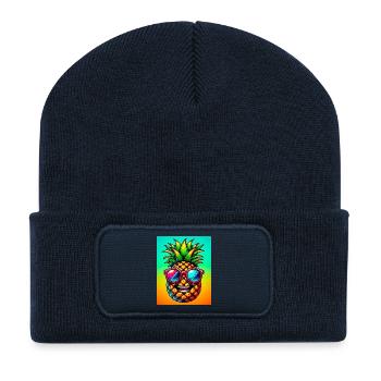 Ananas - Recycelte Patch Beanie - French Navy - Vorne