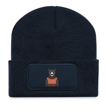 Cozy bear - Recycled Patch Beanie - french navy - Front