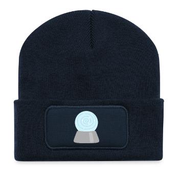 Boule de cristal magique en spirale étoilée - Beanie recyclé à patch - bleu marine - Devant