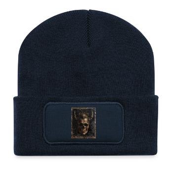 Golden Demonskull - Recycled Patch Beanie - french navy - Front