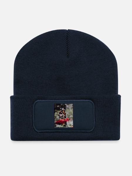 Dotted Butterfly Mosaic - Recycled Patch Beanie - french navy
