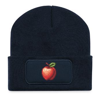 Pixel rétro Apple - Beanie recyclé à patch - bleu marine - Devant