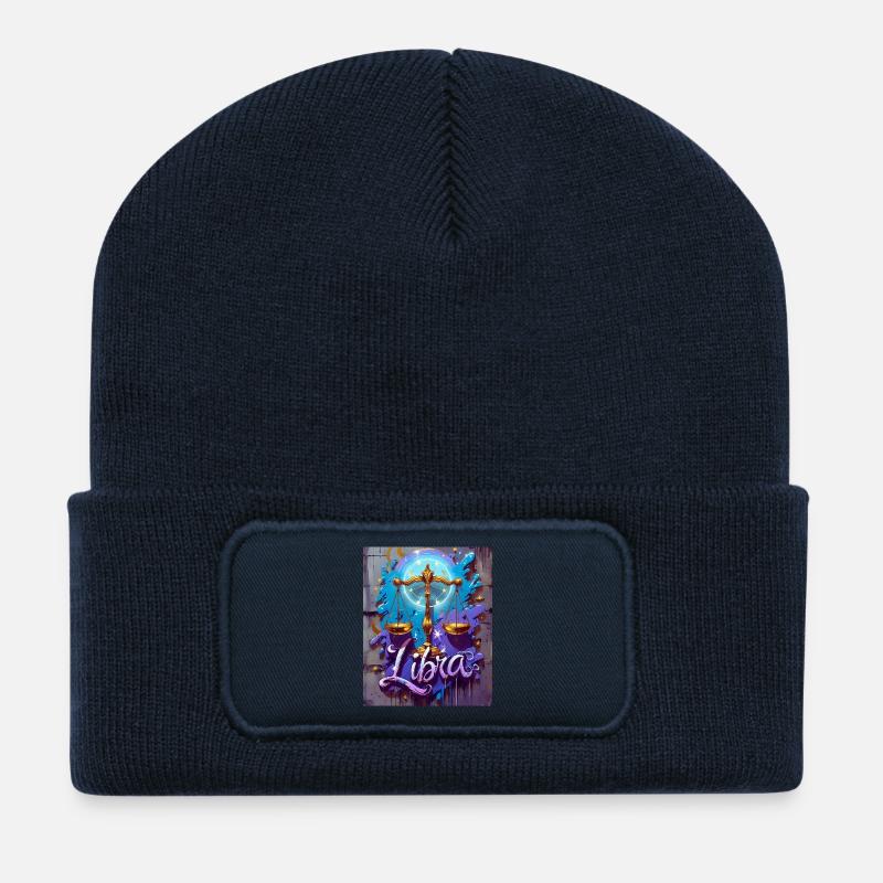 Balance - Beanie recyclé à patch - bleu marine