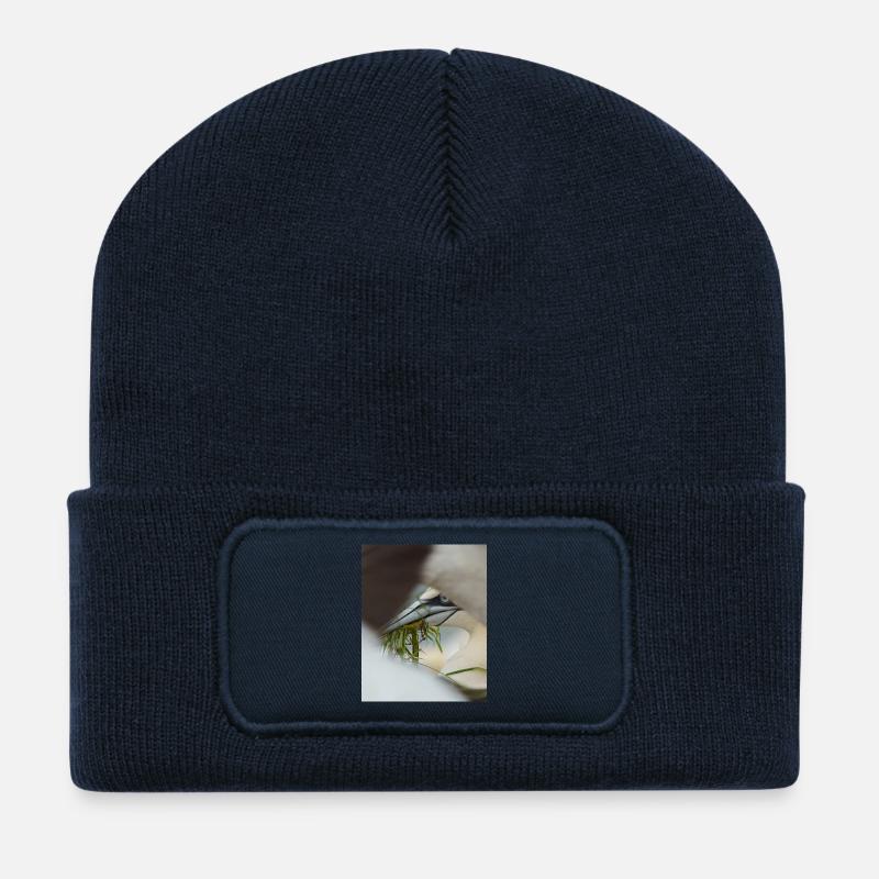 A Gannet framed but other Gannets - Recycled Patch Beanie - french navy