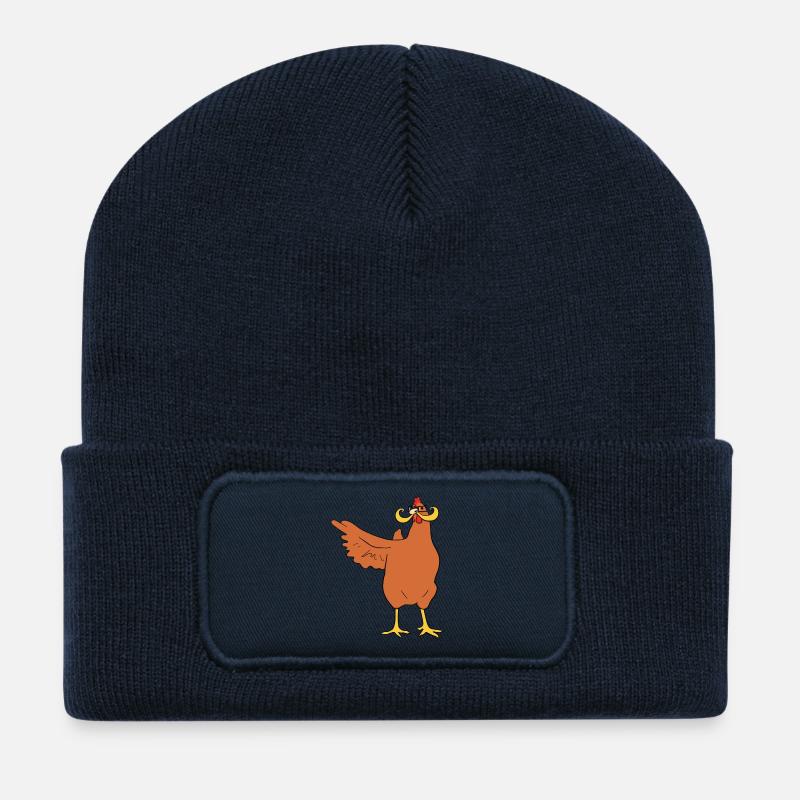 No Chicken Here - Recycled Patch Beanie - french navy