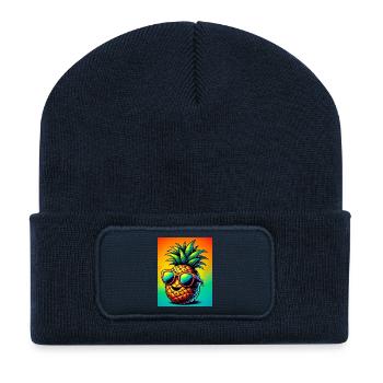 Ananas - Recycelte Patch Beanie - French Navy - Vorne