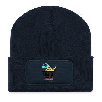 Be Kind - Recycled Patch Beanie - french navy - Front