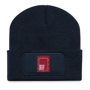 Richtig Reiten Reicht.  - Recycelte Patch Beanie - French Navy - Vorne