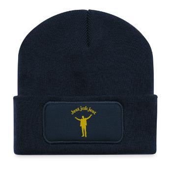Jest_jak_jest - Recycelte Patch Beanie - French Navy - Vorne