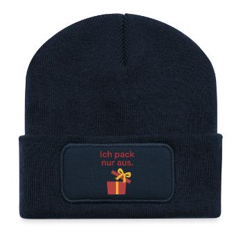 Ich pack nur aus. - Recycelte Patch Beanie - French Navy - Vorne