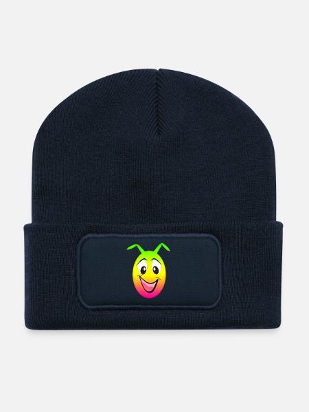 Regenbogen Lächeln - Recycelte Patch Beanie - French Navy