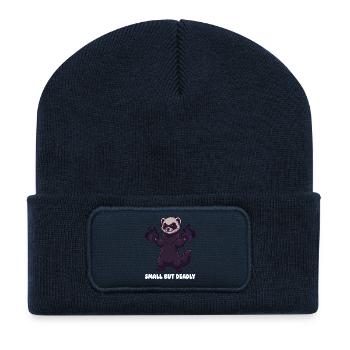 Little panda with fire aura - Recycled Patch Beanie - french navy - Front