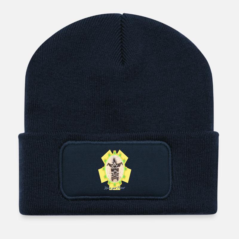 Skunk_Know_your_Power - Beanie recyclé à patch - bleu marine