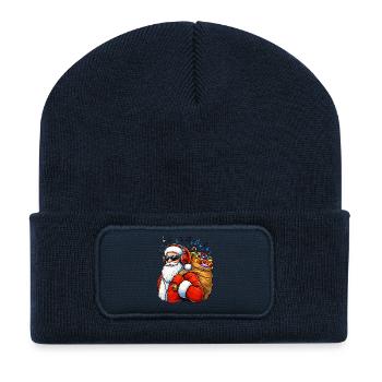 Santa Beats Weihnachtsmusik - Recycelte Patch Beanie - French Navy - Vorne