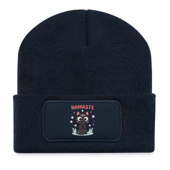 Namaste Chat Zen - Recycled Patch Beanie - french navy - Front