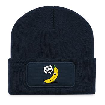 Laugh like a banana - Recycelte Patch Beanie - French Navy - Vorne