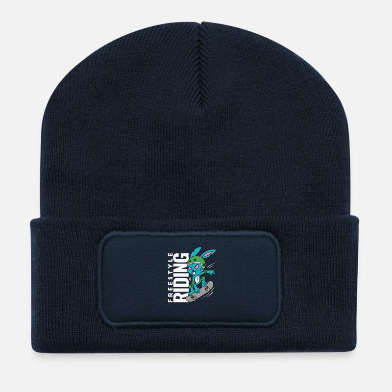 Bunny Rebel – Freestyle Skateboard - Recycelte Patch Beanie - French Navy