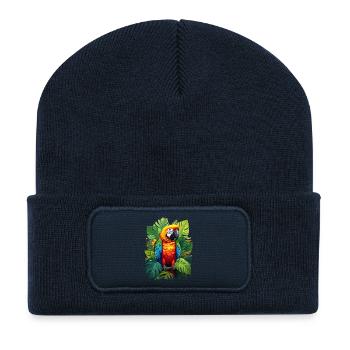Parrot in the jungle - Recycled Patch Beanie - french navy - Front