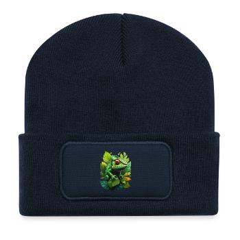chameleon - Recycled Patch Beanie - french navy - Front
