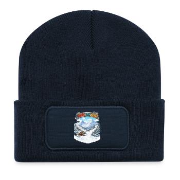 Après Ski Team Bergpanorama - Recycelte Patch Beanie - French Navy - Vorne