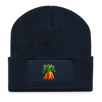Möhren / Karotten - Recycelte Patch Beanie - French Navy - Vorne