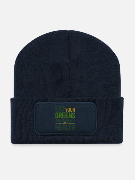 Naturopathe Eat Your Greens Manifest Health Pro - Beanie recyclé à patch - bleu marine