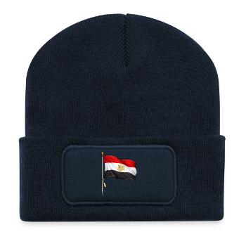 Drapeau égyptien - Beanie recyclé à patch - bleu marine - Devant