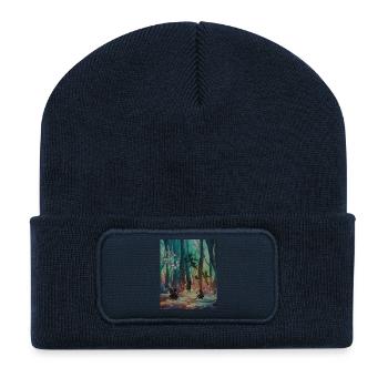 Forêt des Fées Arc-en-ciel - Beanie recyclé à patch - bleu marine - Devant
