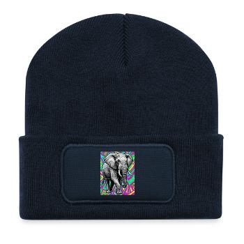 Elefant - Recycelte Patch Beanie - French Navy - Vorne
