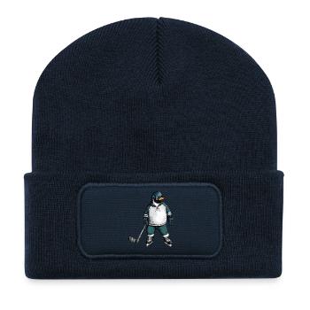 Hockey sur glace Penguin - Beanie recyclé à patch - bleu marine - Devant