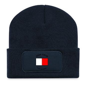 Amiral H - pilote à bord du navire pilote - Beanie recyclé à patch - bleu marine - Devant