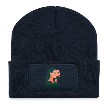 Beide vereint – Doppelporträt Farbton - Recycelte Patch Beanie - French Navy - Vorne