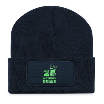 Geburtstag 25 - Recycelte Patch Beanie - French Navy - Vorne
