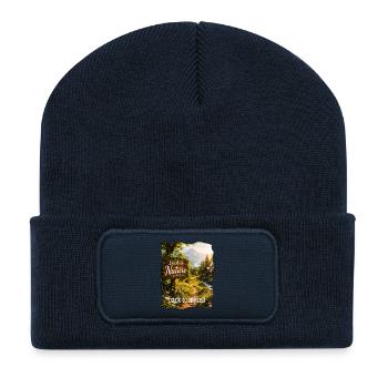 Back to Nature to Myself - Recycled Patch Beanie - french navy - Front