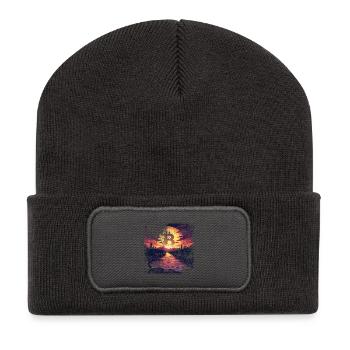 Orange Bitcoin HODL - used look - Recycled Patch Beanie - dark grey - Front