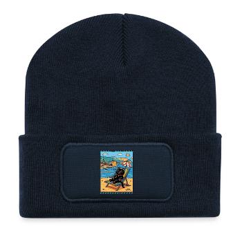 Voyage au Monténégro Balkans Côte adriatique Montagnes - Beanie recyclé à patch - bleu marine - Devant