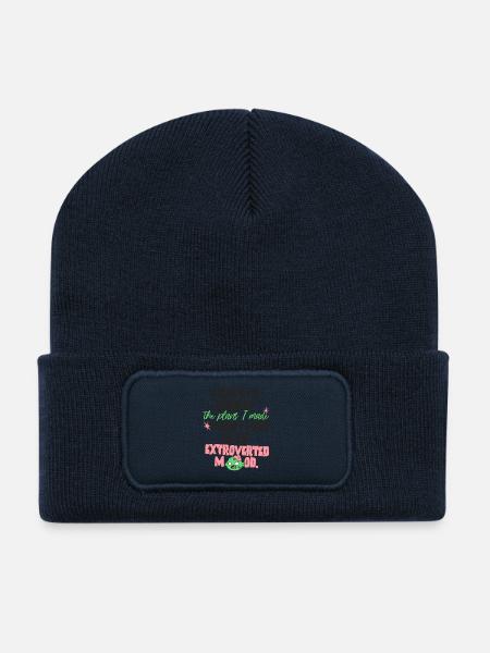 Introvert Plans - Recycled Patch Beanie - french navy