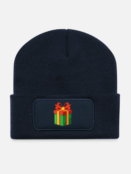 Geschenk - Recycelte Patch Beanie - French Navy
