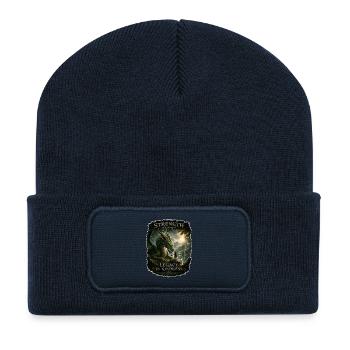 Drachenfreundschaft: Stärke in Harmonie - Recycelte Patch Beanie - French Navy - Vorne