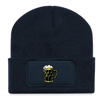 Beer Mug Symbol Booze - Recycled Patch Beanie - french navy - Front