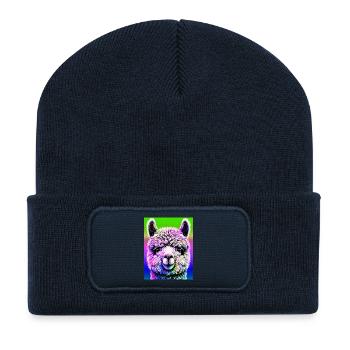 Alpaka - Recycelte Patch Beanie - French Navy - Vorne