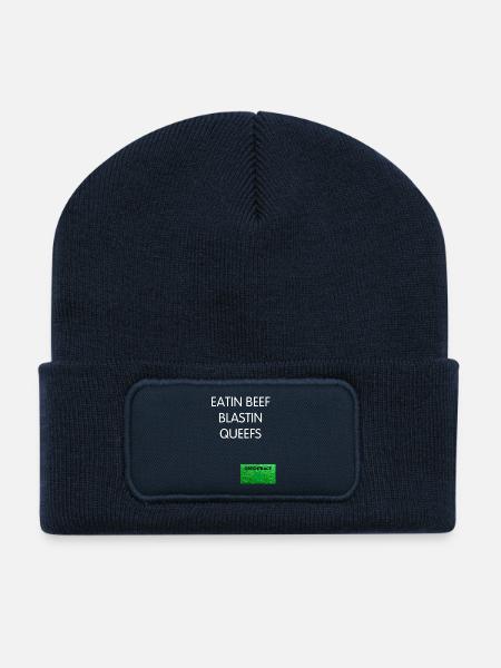 Beef Blastin Queefs - Recycelte Patch Beanie - French Navy