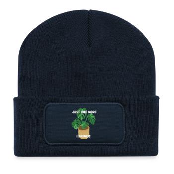 Nur noch eine Pflanze – ich verspreche es - Recycelte Patch Beanie - French Navy - Vorne