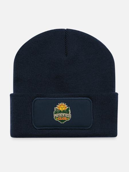 Photosynthesis Club – Retro Pflanzen Sonne - Recycelte Patch Beanie - French Navy