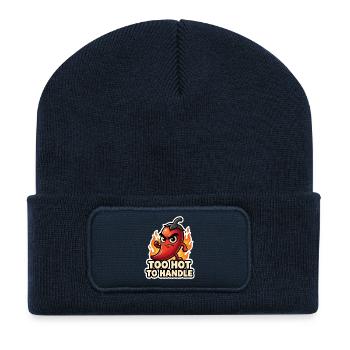 Fiery chili: Too hot to touch - Recycled Patch Beanie - french navy - Front