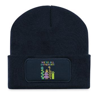 We're All Different! Colorful creatures - Recycled Patch Beanie - french navy - Front