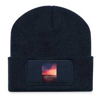 Sunset - Recycelte Patch Beanie - French Navy - Vorne