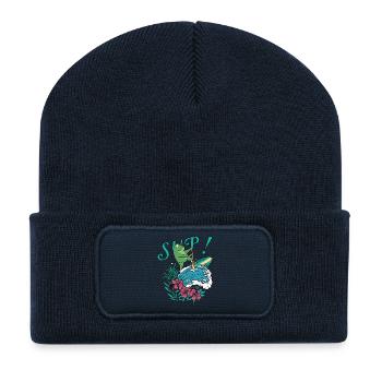  SUP paddleboarding Stand Up Paddle Frosch surfing - Recycelte Patch Beanie - French Navy - Vorne